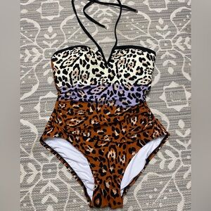 Calvin Klein one piece with tie neck